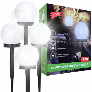 Vstavaná solárna lampa FORTRADE, biela, 35,8 cm, 1 ks.